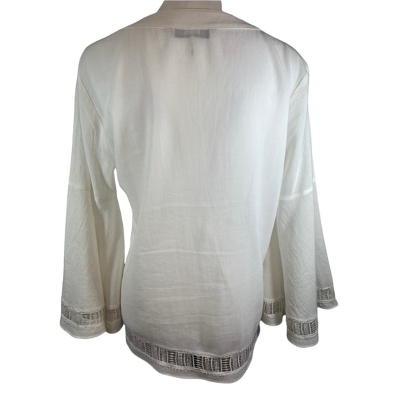 Trina Turk White Tunic Shirt Size S - Picture 3 of 7